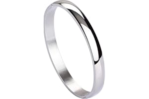 MILAKOO Bracelet en Acier Inoxydable pour Femmes Ovale Finition Polie Manchette