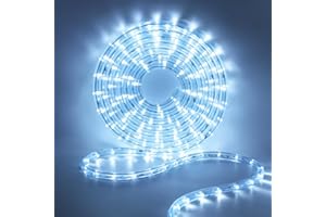 HEGEHE LED Lichterschlauch Außen, 36leds/m Wasserfest LED Schlauch Lichterkette Licht Leiste für Garten,Party,Weihnachten,Zaun,Dach,Dekoration Beleuchtung (Weiß, 9M)