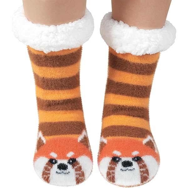 Mayoii Kuschelige Wintersocken - Flauschige Thermosocken Für Damen - Rutschfeste Haussocken Mit Tiermotiven