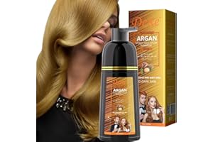 AMZSEA Instant Black Hair Shampoo 420ml - Semi-Permanente schwarze Haarfarbe Shampoo für natürliches Haar, hält 30 Tage, schnell wirkende Formel für Männer & Frauen (Blonde, 420ml)