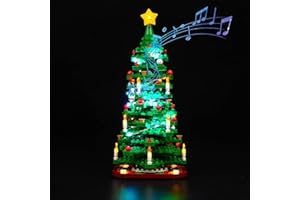 BrickBling Juego de Luces LED Compatible con Árbol de Navidad Lego, Kit de Iluminación Decorativa para 40573 Bloques de Construcción, Luces de Juguete