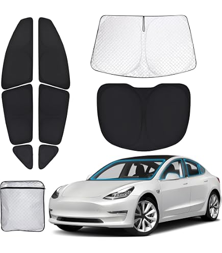 Pare-soleil Pliable Spigen Pour Tesla Model X – Technologie Triple Couche UV, Avec Housse Et Sangle Velcro
