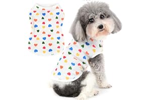 Zunea Hundeweste T-Shirt für kleine Hunde Sommer Welpe Kleidung Tank Top Weiche Baumwolle Atmungsaktiv Ärmellos Haustier Bekleidung Niedlich Basic Coole Kleidung für Chihuahua Yorkie Weiß M
