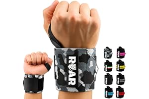 Roar® Polsini Calisthenics Uomo – Wrist Wrap Per Allenamento, Polsiere Powerlifting E Bodybuilding, Fasce Polsi Palestra E Crossfit, Polsiere Palestra Uomo 2 Paia
