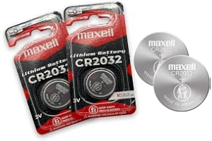 Maxell CR2032, Main Battery Master Lithium Coin Cell Battery 3 V Blister Pack of 2 by Maxell