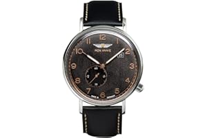 IRON ANNIE Zegar analogowy dla dorosłych unisex 1, Czarny, Klasyczny