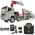 LESU 1/14 8x8 RC Roll on/Off Hydraulic Truck Crane Dumper Tipper Radio Battery