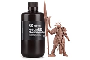 ELEGOO Resina 8K per Stampante 3D ABS-Like 3.0, Resina Fotopolimerica a Polimerizzazione UV 405 nm per Stampa 3D LCD/DLP, Terracotta 1000g