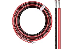 10 Gauge Wire - iGreely 30 FT Red & 30 FT Black 10 Gauge Tinned Copper Electrical Wire Cable for Solar Panel Car Audio Automotive Trailer Marine Harness Wiring 10AWG 30Ft (10AWG 30Ft)