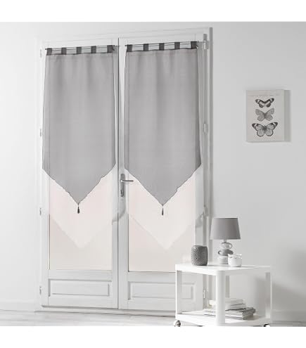 Paire De Voilages Blancs Passe-Tringle - 2 X 60x160 Cm - Polyester, Prêts à Poser - Pour Fenêtres Petites à Moyennes - 3