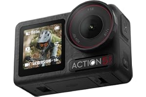 DJI Osmo Action 5 Pro Pack Esencial: cámara Deportiva, Sensor 1/1.3", vídeo 4K/120 fps, Seguimiento de Objetivos, estabilización, 2 Pantallas táctiles OLED, cámara de acción 4K para Deportes y Vlogs