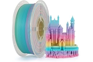 Kingroon Silk PLA Filament 1.75mm Rainbow 3D Printer Filament PLA Filament 1kg Dimensional Accuracy ±0.02mm,Fit Most 3D Printer(Matte Rainbow)