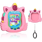 Tamagotchi Uni ile Uyumlu Sevimli Kılıf, Tamagotchi Uni i&ccedil;in Sevimli 3D Unicorn Desenli Silikon Koruyucu Kılıf Parmak Kordonl