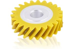 SOPWMAP Ingranaggio a Vite Senza Fine di Ricambio per Mixer, Sostituzione Ingranaggio A Vite Senza Fine Miscelatore Giallo Compatibile per 5KSM150, 5KSM45, 5KSM90, 5KSM125 - Componente per Mixer