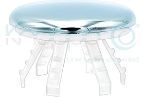 KNOPPO® Waschbecken Überlauf Abdeckung, Clip, Design Überlaufblende - Medi Cap (für Krankenhäuser, Ärzte und Pflegeeinrichtungen) chrom