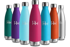 KOLLYKOLLA Botella Termica 500ml, Botella Agua Acero Inoxidable Doble Pared, Cantimplora Termica sin BPA, A Prueba de Fugas, Garrafa Termica para Niños, Adultos, Oficina, Escuela, Senderismo, Deporte, Viajes