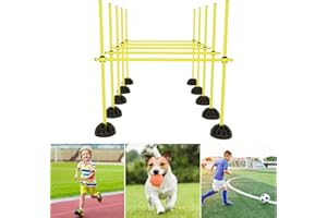 AufuN Agility zestaw drążków treningowych do kondycjonalnych przeszkód koordynacyjnych dla siły, drybblingu i ruchliwości