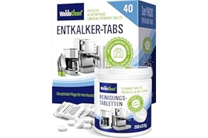 WOLDOCLEAN Kit de limpieza para cafeteras automáticas - 260 pastillas de limpieza y 40 pastillas descalcifidoras