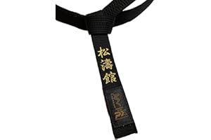 TEKKA BUDO Sangle noire brodée - Karaté Do, Judo, Taekwondo, Aikido, Shotokan - Ceinture noire