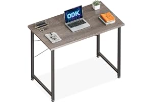 ODK Datorbord med Justerbara Ben, 80x40cm, Grå | Kompakt för Små Utrymmen, Justerbara Ben, Stabil Konstruktion, Ideal för Hem