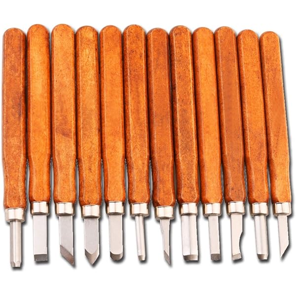 Kit 12 Sgorbie Per Legno GNHG - Acciaio SK5 Con Manico In Legno Per Intaglio - Foto 10