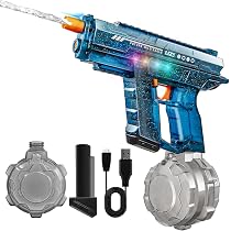 Elektrische Wasserpistole 2026 – 900cc Tank, LED, 10m Reichweite – Für Pool & Strand – Kinder & Erwachsene Wasserpistole Elektrisch