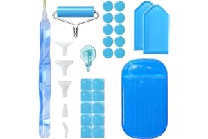 DONQL Diamond Painting Accesorios, Bolígrafos de Pintura de Diamante 5D, DIY Herramientas Diamond Painting con 6 Estilos de Brocas de Intercambiables, Diamond Painting Pen para Manualidades, Nail Art