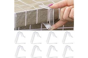 JIANYH 8 Pcs Table Cloth Clips, Clear Picnic Tablecloth Clips, Windproof Picnic Table Cloth Clamps Table Cover Clamps For Christmas Home Wedding Party Indoor Outdoor Camping