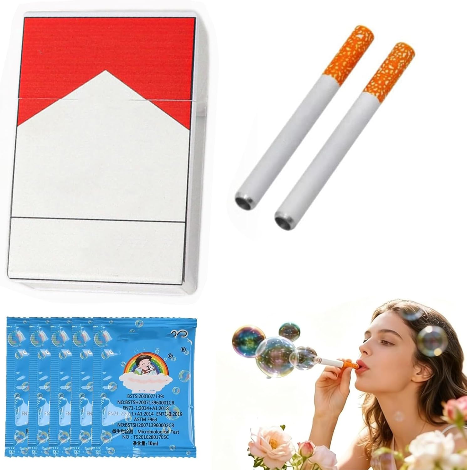 KSJEHW máquinas de cigarrillos de burbujas para mujeres y hombres, mini pompas de jabón, soplador de burbujas, idea de regalo para bodas, cumpleaños, celebraciones