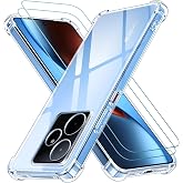 ivoler Case for Realme GT 7 / Realme GT 7T with 2 Pieces Tempered Glass, Anti-Scratch Protective Case with Corner Bumper Cush