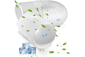 SUOXIOM Air Conditioner Exhaust Hose, Diameter 150 mm Diameter, 1.5 m Length, Flexible Exhaust Hose, Air Conditioner Window, AC Exhaust Hose, Air Conditioning Hose Extension, Compatible with LG, Delonghi