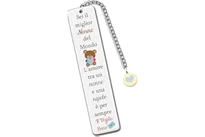 HZBLAZ Nonno Segnalibri Festa del Papà Apprezzare Regalo Uomo Segnalibro Nonno e Una Nipote Amore per Sempre Compleanno Miglior Nonno del Mondo Pensionamento Apprezzare Ricordi Natale Ringraziamento