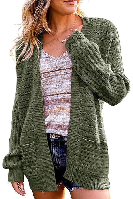 Maglione Donna Lungo Con Tasche - Righe Verticali, Morbido, Perfetto Per Autunno/inverno