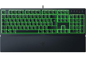 Razer Ornata V3 X - Tastiera a membrana a basso profilo con Razer Chroma RGB (interruttore ibrido a membrana, poggiapolsi ergonomico) QWERTY Tastiera Italiana | Nero