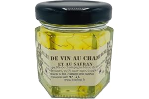 LE SAFRAN L'OR ROUGE DES ARDENNES Gelée de champagne au safran - 50gr - Produit artisanal et français - Champagne Blanc de Blancs
