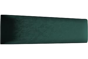 Muralo Samt Wandkissen Stoff Polsterpaneel Schlafzimmer Wohnzimmer Bett Wandpolster Bettkopfteil Lendekissen Modern Luxus Gepolstert Polster Paneel (Flaschengrün, 90 cm x 30 cm)