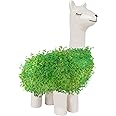 Gift Republic Llama Shaped Chia Planter, White