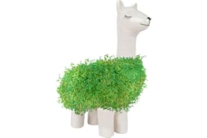 GR GIFT REPUBLIC Gift Republic - Lama Pflanztier | Das Keramik, zum Chia Samen Züchten | Anzuchtschale in Lama Form | Chia Seeds Starter Kit | Llama Plant set | Geschenk an Weihnachten, Geburtstag, Hochzeit