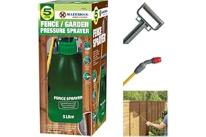 RETAAJ 5 Litre Multiuse Pressure Pump Sprayer Adjustable Nozzles for Garden Fence Shed Spraying Fertilizers Chemicals Weedkiller Bottle