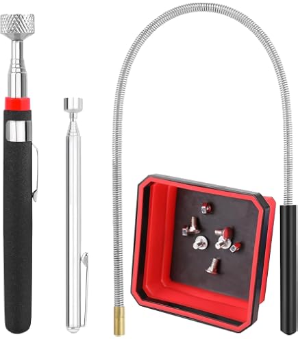 Raccoglitore Magnetico Pieghevole CHEVVY Con LED - 570 Mm, Magnete Forte Per Parti Metalliche