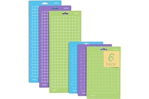 Kokorosa Pack of 6 Cutting Mats for Cricut Joy, Quilting Cricket Cutting Mats, Replacement Accessories, Quilting and Crafts (11.5 x 30.5 and 11.5 x 16.5 cm) Craft and Scrapbooking