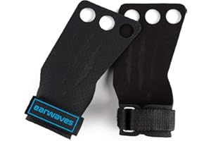 Earwaves ® Predator Grips 2 & 3 Trous - Maniques pour Homme et Femme. Gants Hand Grips pour la Gymnastique, Pull-ups, Muscles ups, la Barre, Les Anneaux, etc.