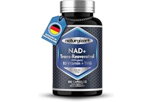 ‎NATURGIZER+ NAD, Resveratrol, Niacinamide, TMG 1000mg (120 Kapseln). Unser NAD+ oder NAD plus verbessert NMN, NMN kapseln, nadh. -Starke Anti-Aging- und Revitalisierungsformel. Naturgizer+