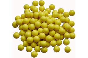LAMBID 100 X .50 Cal Paintballs Reusable for Training and Self-Defense, 50 Caliber Solid Seamless Hard Nylon Balls Ammo for Target Shooting