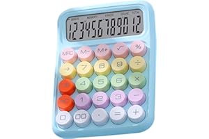 BROLEO Calculadora Electrónica Colorida, Calculadora Resistente a Derrames para el Aula para el Hogar (Cielo azul)