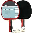 TANSO Table Tennis (TT) Racket Set Starter Bundle (Table Tennis Rackets and Training White Balls Included, Consistent Bounce and Spin, Ergonomic Grip Handle, Beginner and Recreational Players)