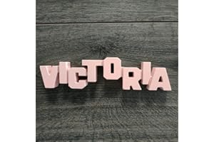 Framan MDF Personalizado con Nombres, Decorativas de Madera con Nombres de Niño o Niña (Victoria) para Cuarto del Bebé