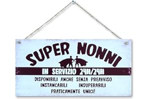 CARISPIBET Super Nonni | decorazioni per la casa cartelli di cucina cartelli per la decorazione domestica 15 x 30 cm
