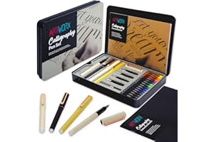 Artworx Calligraphy Pen Set - With Guide Book and Practice Paper - Caligraphy Beginners Set - Art and Crafts For Adults