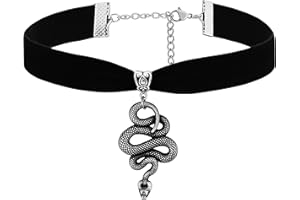 Hanary Gothic Snake Choker Necklace, Snake Necklace for Women, Gothic Goth Choker, Goth Jewelry, Halloween Christmas Jewelry Gift for Women
